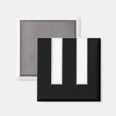 Piano Keys Musical Instrument Black White Magneet (Voorkant / Achterkant)