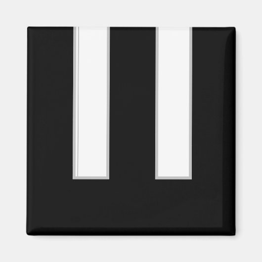 Piano Keys Musical Instrument Black White Magneet (Voorkant)