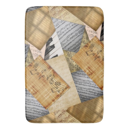  Piano Keys Musical Notes bladmuziek Badmat (Voorkant Verticaal)