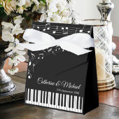 Piano Keys Musical Notes Zwart-wit bruiloft Bedankdoosjes