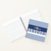 Piano Keys Musical Toetsenbord Muziek Lover Monogr Notitieboek (Binnen)