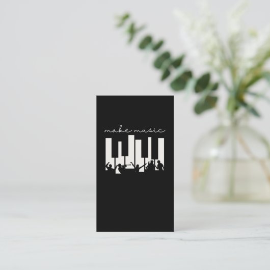Piano Keys Musician Band Orchestra Music Teacher Visitekaartje (Staand voorkant)