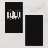 Piano Keys Musician Band Orchestra Music Teacher Visitekaartje (Voorkant / Achterkant)