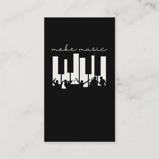 Piano Keys Musician Band Orchestra Music Teacher Visitekaartje (Voorkant)