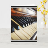 Piano Keys Muziek Cadeaus Blank Wenskaart Kaart (Gele Bloem)