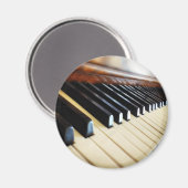 Piano Keys Muziek Geschenken Ronde Koelkast Magnee Magneet (Voorkant / Achterkant)