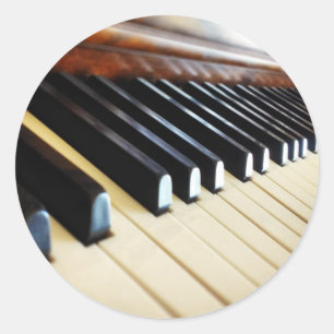 Piano Keys Muziek Geschenken Ronde Sticker