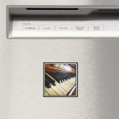 Piano Keys Muziek Geschenken Vierkante Koelkast Ma Magneet (Insitu (Vaatwasser))