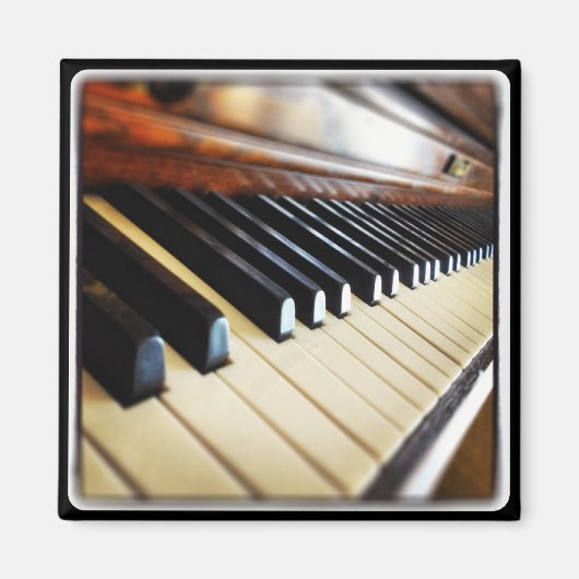 Piano Keys Muziek Geschenken Vierkante Koelkast Ma Magneet (Voorkant)