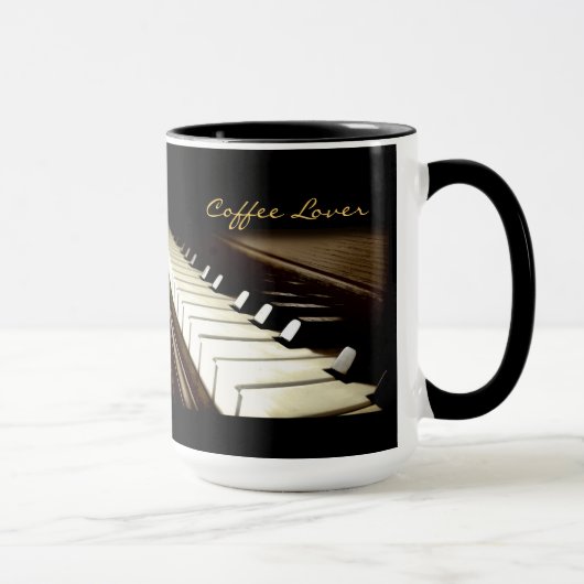 PIANO KEYS Muziek Liefhebber Koffieliefhebber Drin Mok (Rechts)