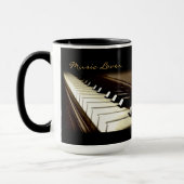 PIANO KEYS Muziek Liefhebber Koffieliefhebber Drin Mok (Links)