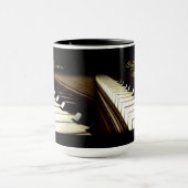 PIANO KEYS Muziek Liefhebber Koffieliefhebber Drin Mok (Midden)