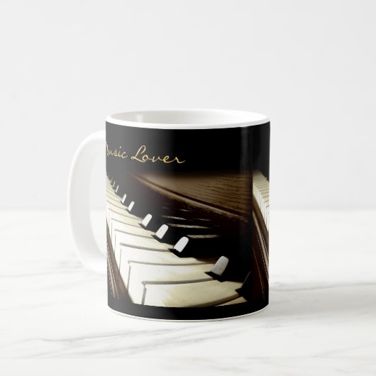 PIANO KEYS Muziek-Lover Drink Mok (Voorkant links)