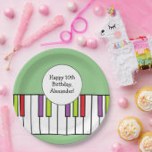 Piano Keys Muziek Verjaardagsfeestje Leeftijd Gepe Papieren Bordje (Feest)