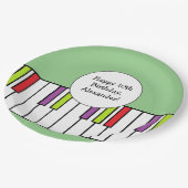 Piano Keys Muziek Verjaardagsfeestje Leeftijd Gepe Papieren Bordje (Gekanteld)