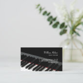 Piano Keys Muziek visitekaartje (Staand voorkant)