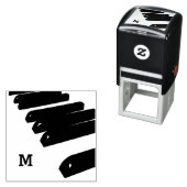 Piano Keys Muziekinstrument Monogram Initiaal Zelfinktende Stempel (In situ)