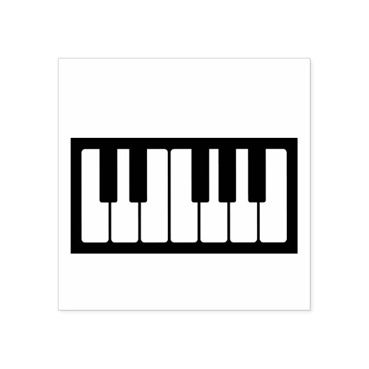 Piano Keys Muziekinstrument Rubberstempel (Afrduk)
