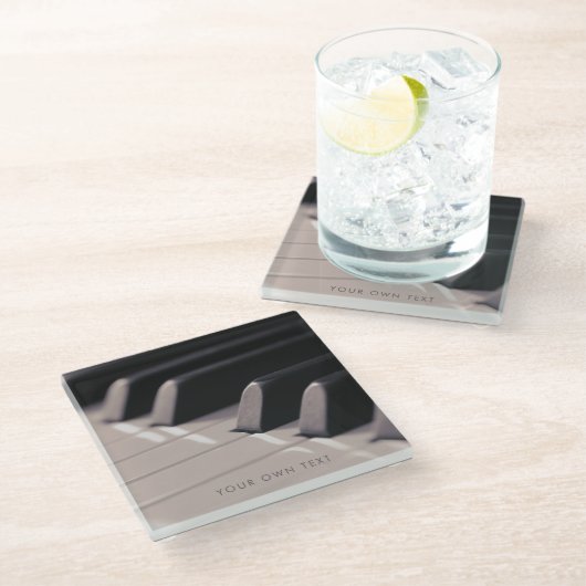 Piano Keys Muziekleraar Classy Glazen Onderzetter (Schuin)