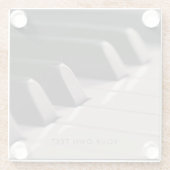Piano Keys Muziekleraar Classy Glazen Onderzetter (Achterkant)