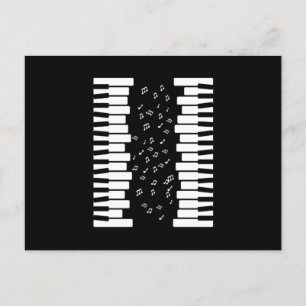 Piano Keys Muzieknoten Musicus Piano Player Piani Briefkaart