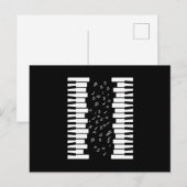 Piano Keys Muzieknoten Musicus Piano Player Piani Briefkaart (Voorkant / Achterkant)