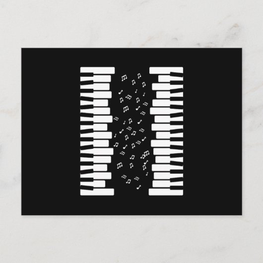 Piano Keys Muzieknoten Musicus Piano Player Piani Briefkaart (Voorkant)