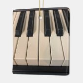 Piano Keys op een kerstversiering Keramisch Ornament (Links)