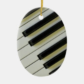 Piano Keys Oval Pendant Ornament (Voorkant)