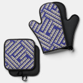 Piano Keys Ovenwant & Pannenlap Set (Voorkant / Achterkant)