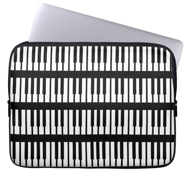 Piano Keys Pattern Laptop Sleeve (Voorkant)