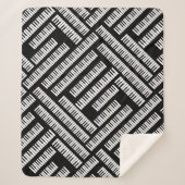 Piano Keys Pattern Sherpa Deken (Voorkant)