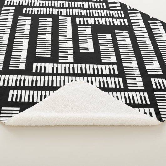Piano Keys Pattern Sherpa Deken (3/4)