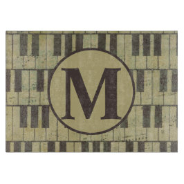  Piano Keys Pianist Monogram Piano-speler Snijplank
