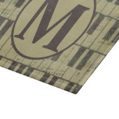 Piano Keys Pianist Monogram Piano-speler Snijplank (Hoek)