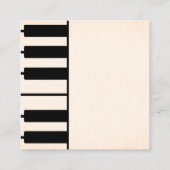 Piano Keys Pianist Muzikant Muziekleraar Peach Vierkante Visitekaartje (Achterkant)