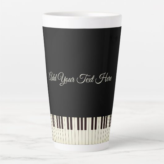 Piano Keys Piano Latte Mok (Voorkant)