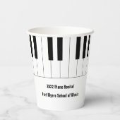 Piano Keys Piano Overweging Ontvangt papieren beke Papieren Bekers (Achterkant)