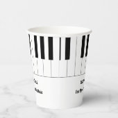 Piano Keys Piano Overweging Ontvangt papieren beke Papieren Bekers (Rechts)