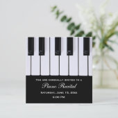 Piano Keys Piano Overweging-uitnodigingen Kaart (Staand voorkant)