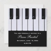 Piano Keys Piano Overweging-uitnodigingen Kaart (Voorkant)