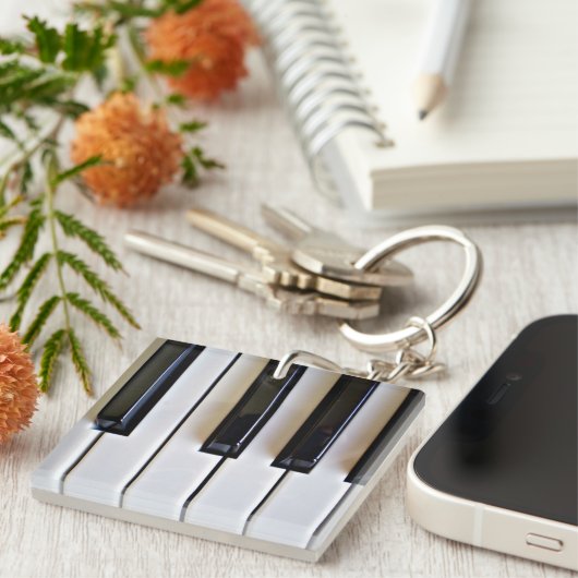 Piano Keys, populair design Sleutelhanger (Voorkant Rechts)
