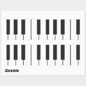 Piano Keys Rechthoekige Sticker (Vel)