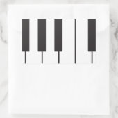 Piano Keys Rechthoekige Sticker (Tas)