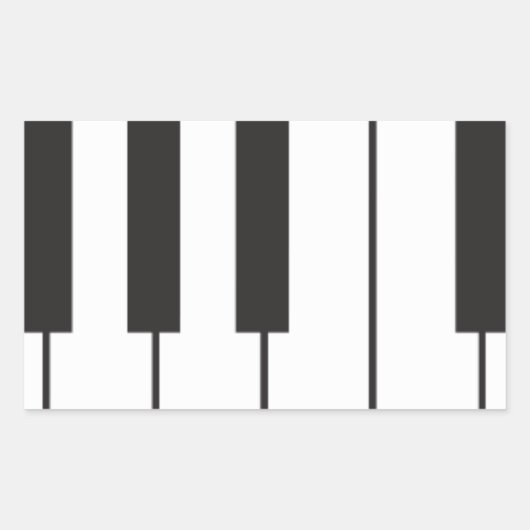 Piano Keys Rechthoekige Sticker (Voorkant)