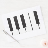 Piano Keys Rechthoekige Sticker (Envelop)