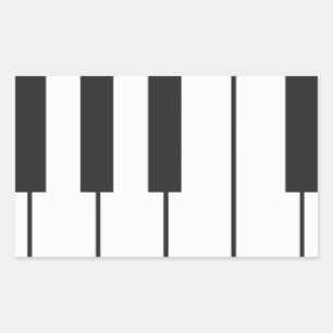 Piano Keys Rechthoekige Sticker