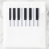 Piano Keys Rechthoekige Sticker (Tas)