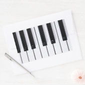 Piano Keys Rechthoekige Sticker (Envelop)