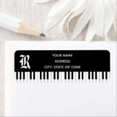 Piano Keys Retouradreslabel Etiket (Insitu)